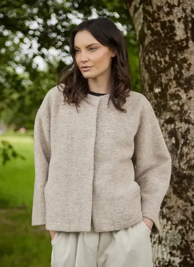 Aideen Wool Poncho Jacket